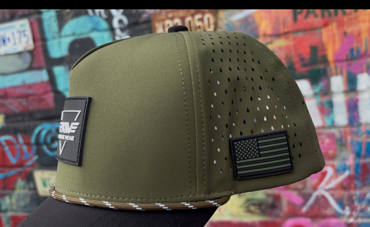 Performance US Cap – Olive Green & Black